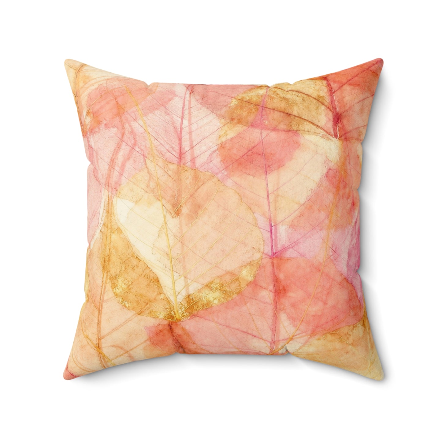 Peach Prism Reflections - Faux Suede Square Pillow