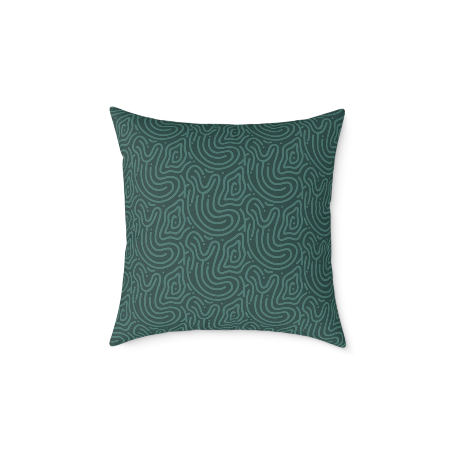 Deep Olive Texture - Square Poly Canvas Pillow