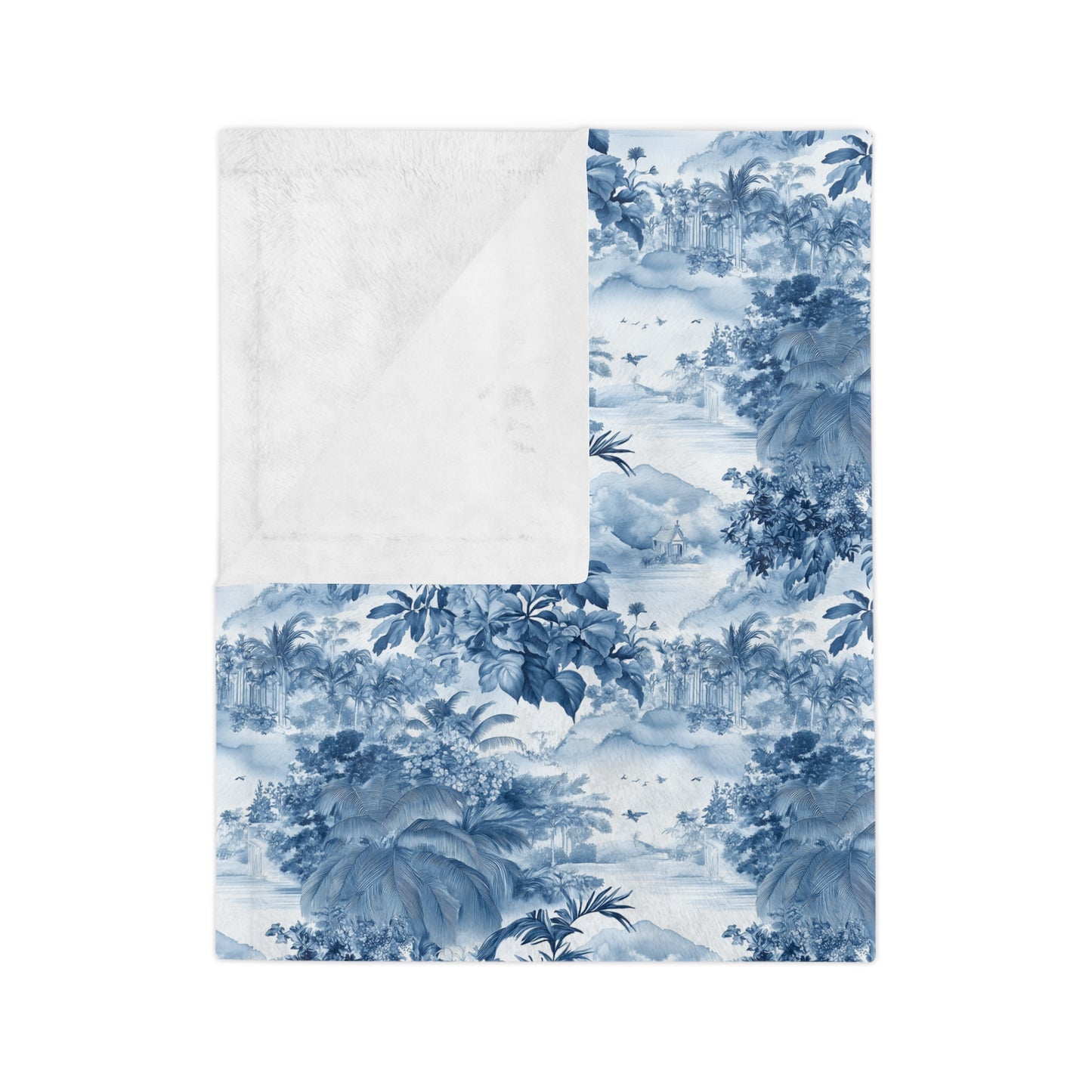 Tropical Toile - Velveteen Microfiber Blanket