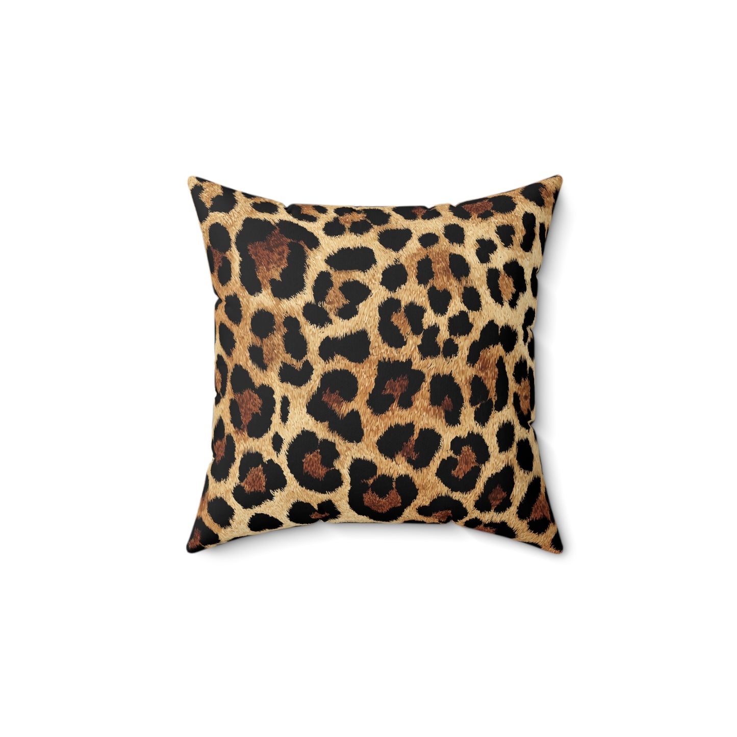 Classic Leopard Spot - Faux Suede Square Pillow