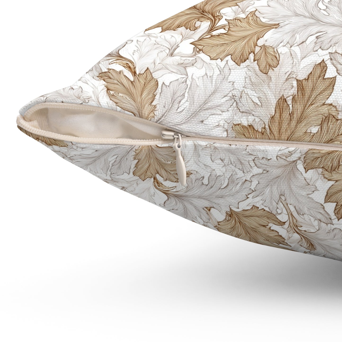 Golden Oak Damask - Spun Polyester Square Pillow