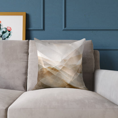 Earth Mist Shards - Square Poly Canvas Pillow