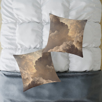 Heavenly Cloud Ember - Square Poly Canvas Pillow