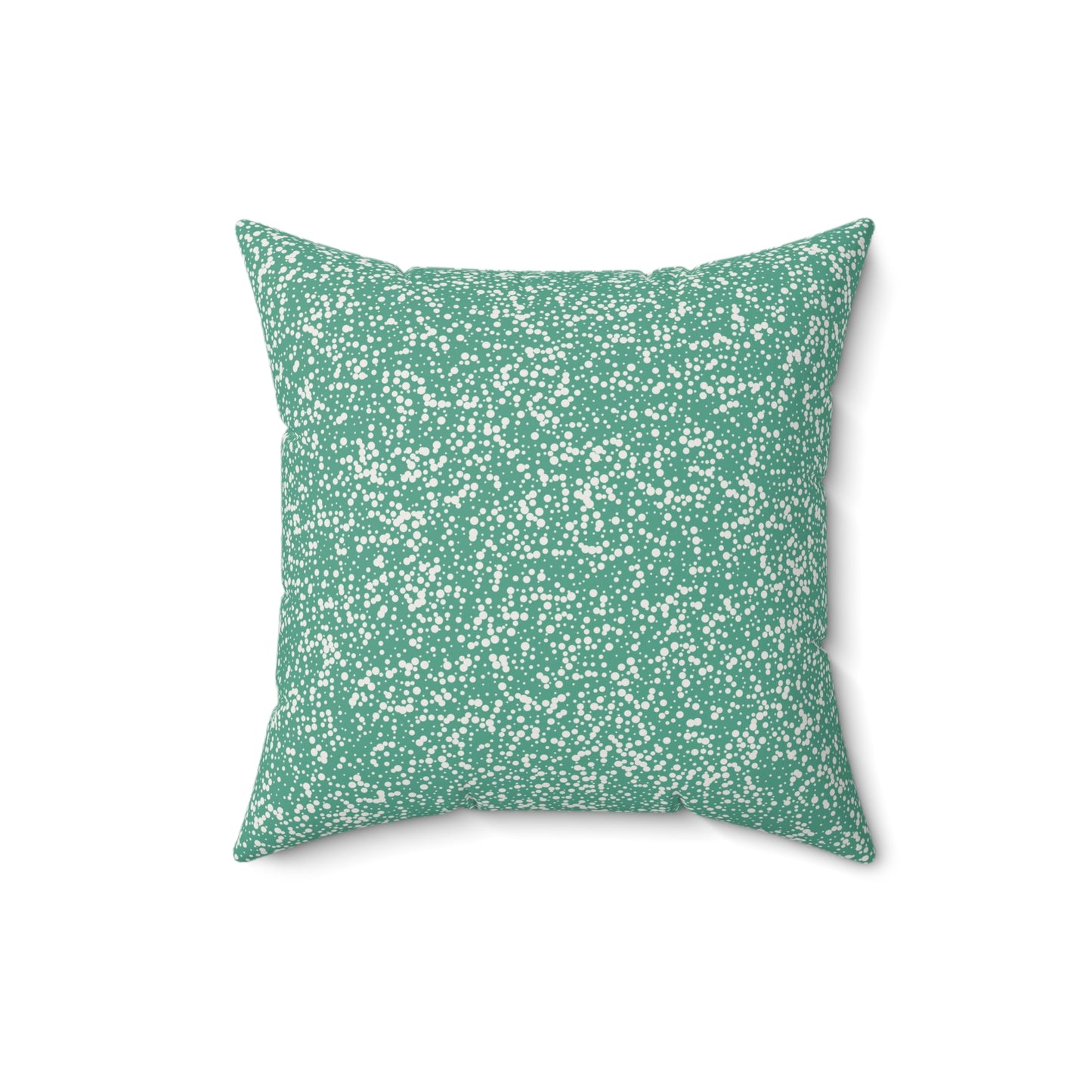 Mint Noise Drift - Faux Suede Square Pillow