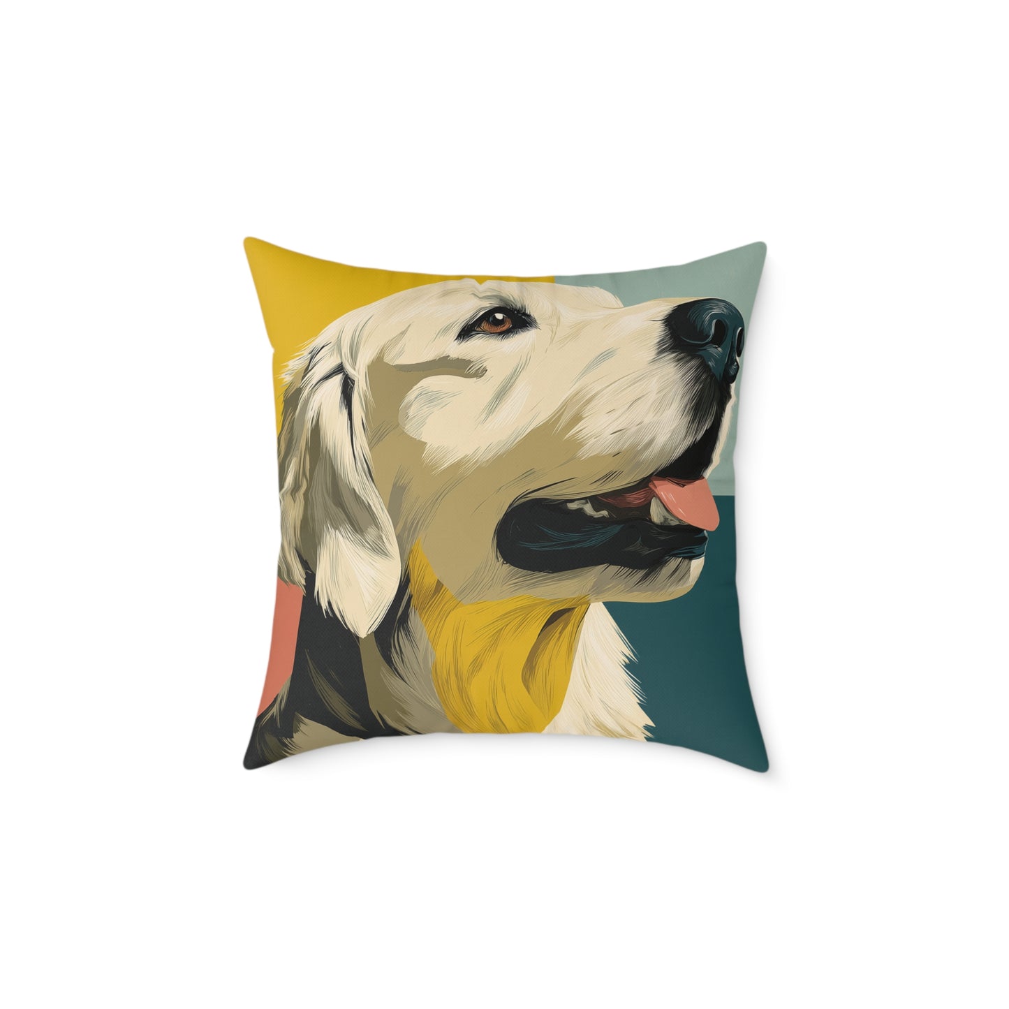 Golden Daydream - Square Poly Canvas Pillow