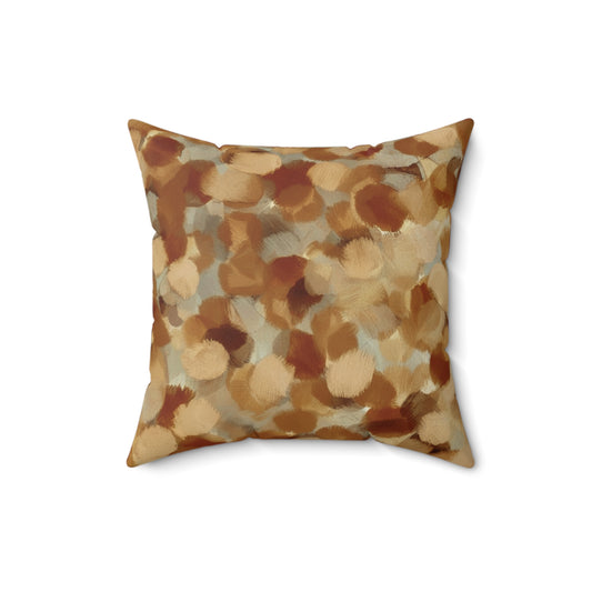 Harvest Speckle Glow - Faux Suede Square Pillow
