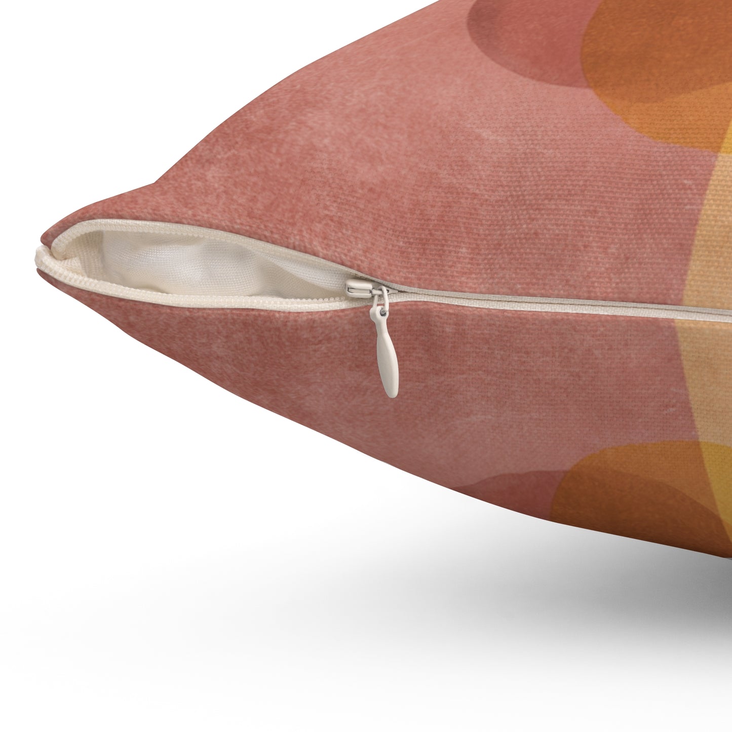 Soft Coral Blocks - Spun Polyester Square Pillow