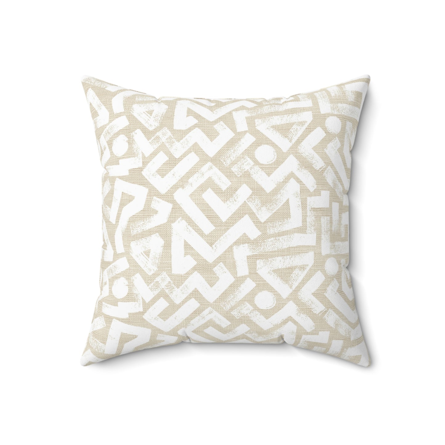 Pebble Maze Cream - Spun Polyester Square Pillow