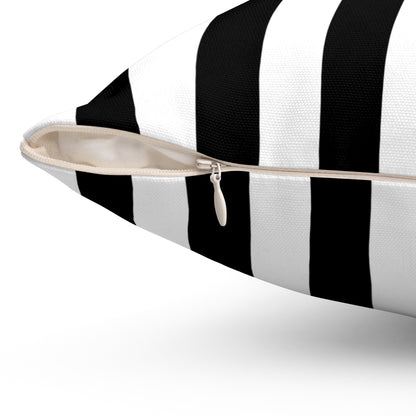 Classic Vertical Stripe - Spun Polyester Square Pillow