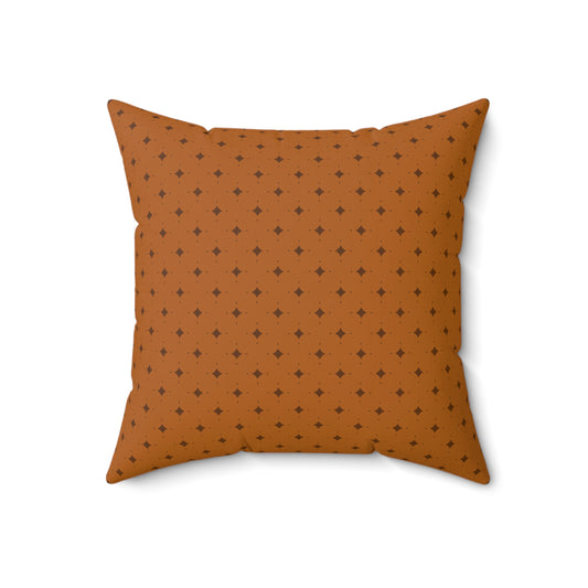 Terracotta Dot Fade - Spun Polyester Square Pillow