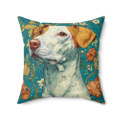 Spring Garden Pointer - Spun Polyester Square Pillow