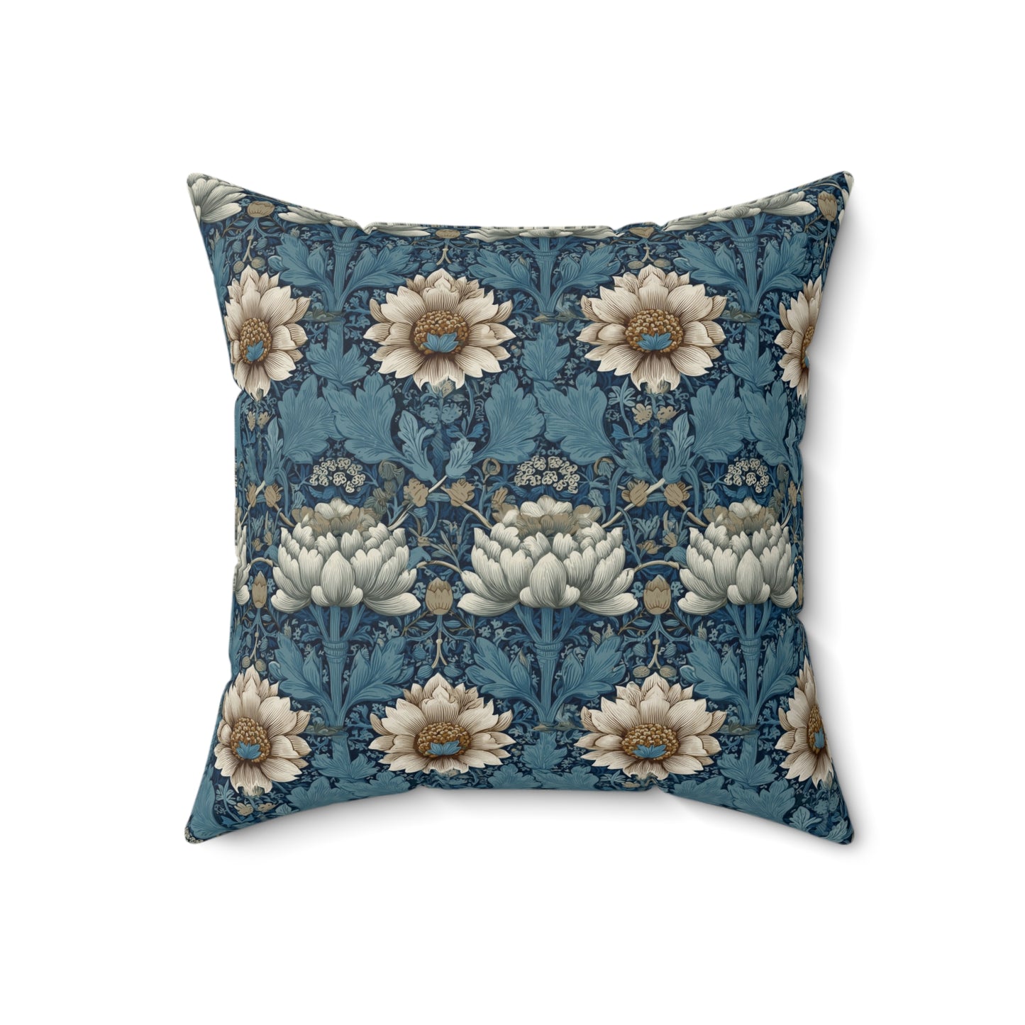 Blue Garden - Spun Polyester Square Pillow