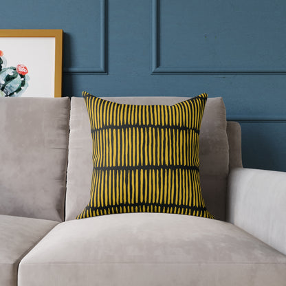Loom Lines - Harvest - Square Poly Canvas Pillow
