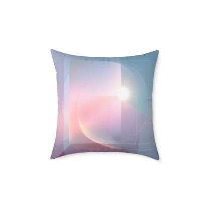 Blush Lens Flare - Square Poly Canvas Pillow
