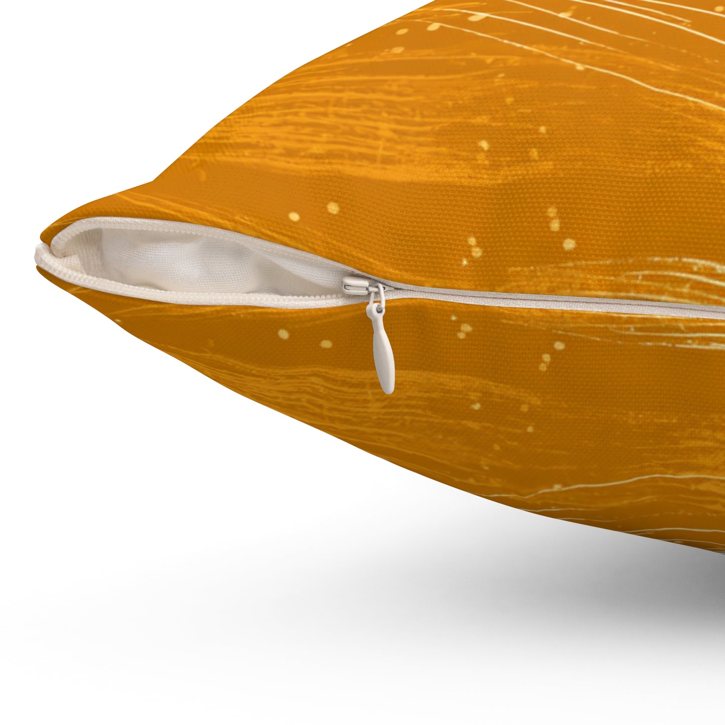 Golden Meadow Swirl - Spun Polyester Square Pillow