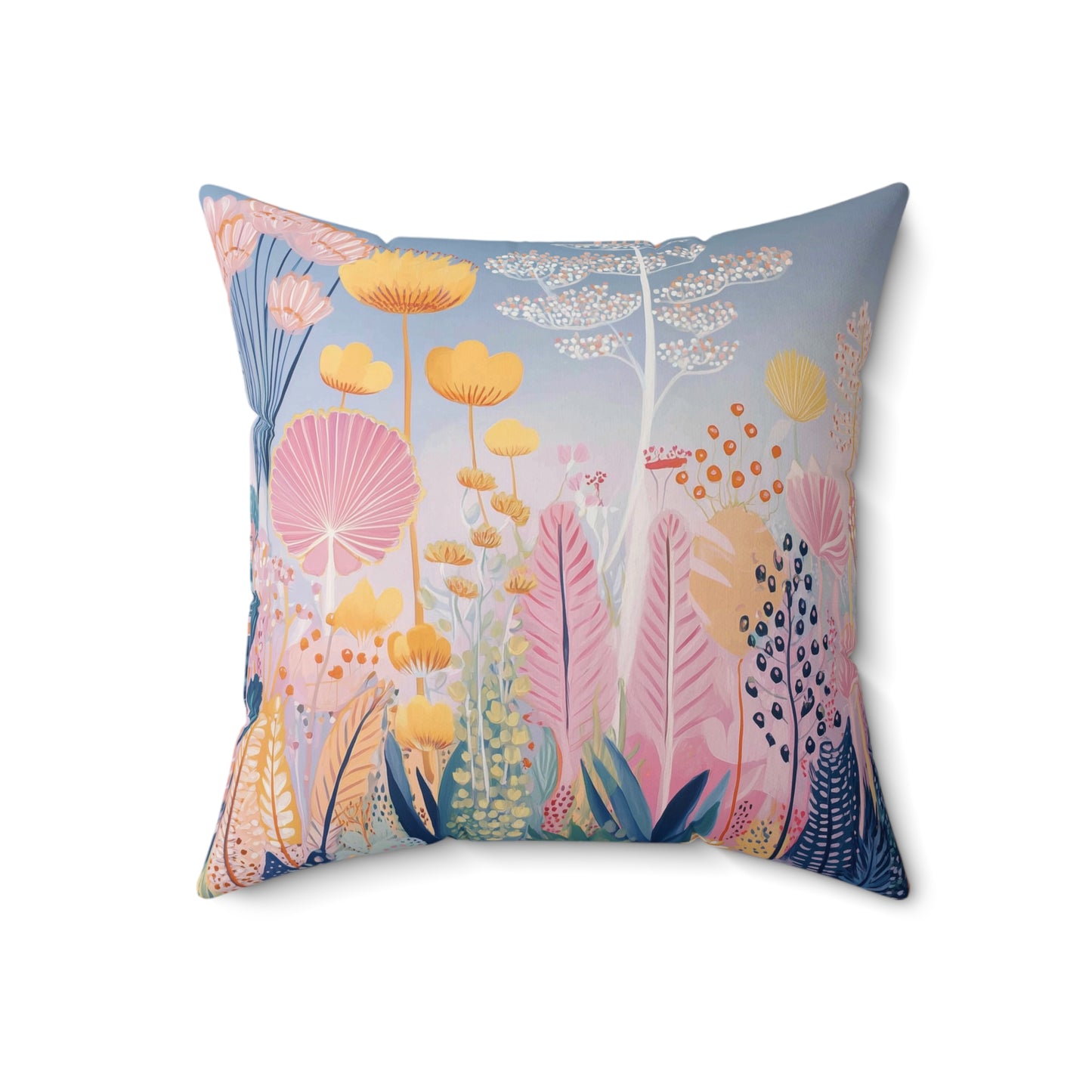 Wild Meadow Dreamscape - Faux Suede Square Pillow