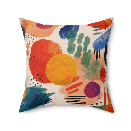 Festival Shapes Bloom - Spun Polyester Square Pillow