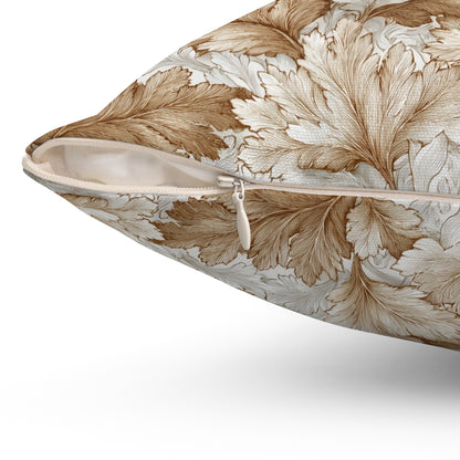 Camellia Cream Weave - Spun Polyester Square Pillow