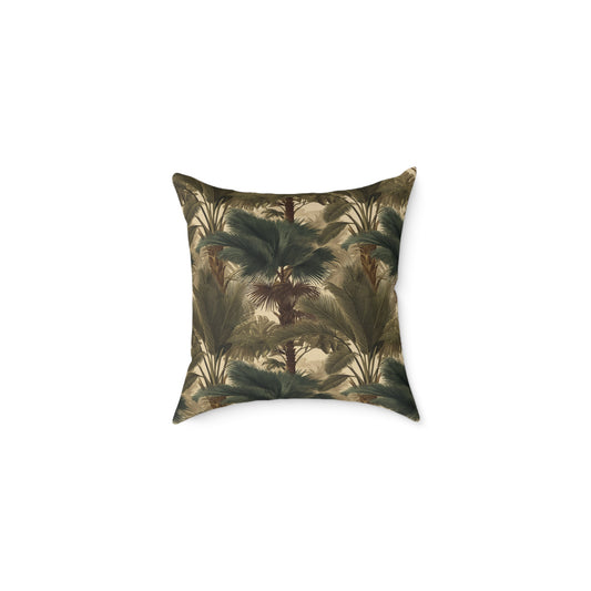 Palm Canopy Safari - Square Poly Canvas Pillow