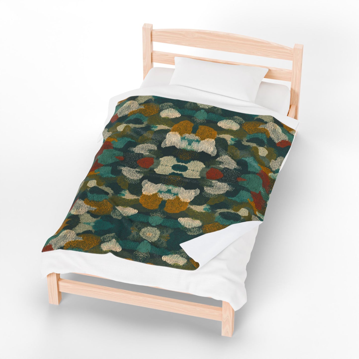 Midnight Forest Canopy - Velveteen Plush Blanket