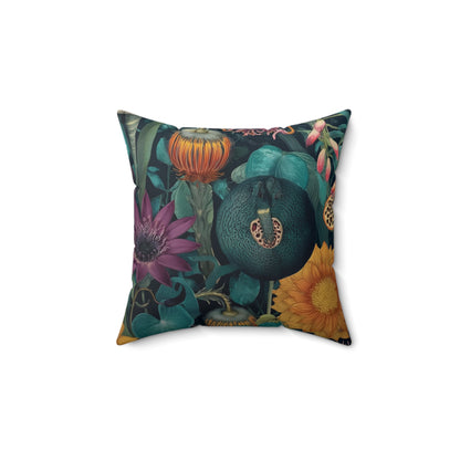 Vintage Wildflowers - Faux Suede Square Pillow