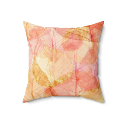 Peach Prism Reflections - Faux Suede Square Pillow