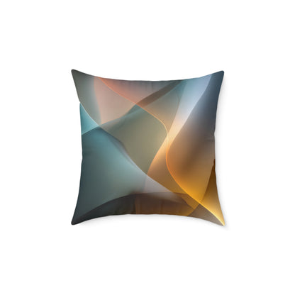 Shadowlight Weave - Square Poly Canvas Pillow