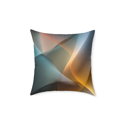 Shadowlight Weave - Square Poly Canvas Pillow