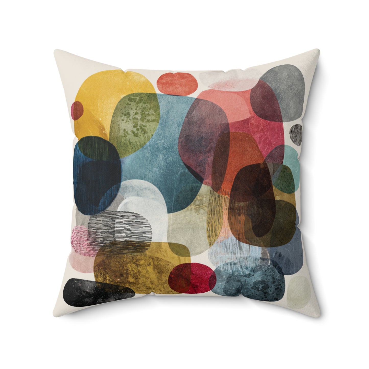 Midnight Bloom Cluster - Spun Polyester Square Pillow