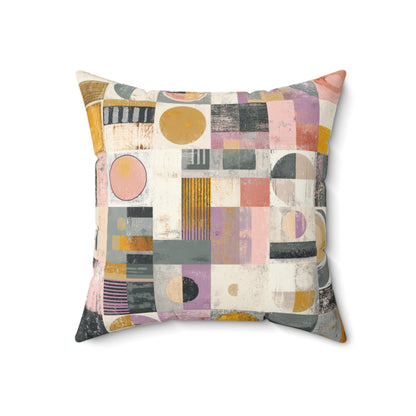 Vintage Quilt Blocks - Spun Polyester Square Pillow