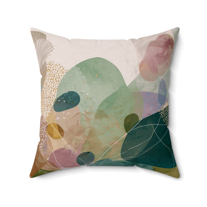 Botanical Mist Garden - Spun Polyester Square Pillow