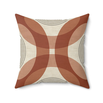 Retro Curve - Spun Polyester Square Pillow