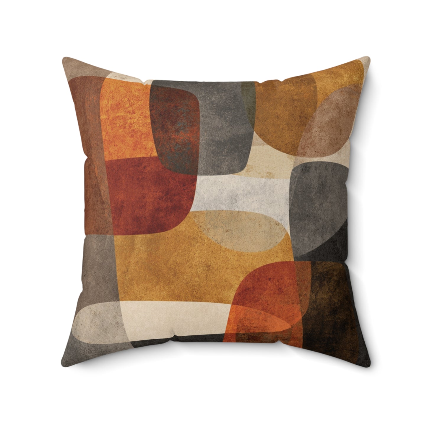 Clay Shape Harmony - Faux Suede Square Pillow