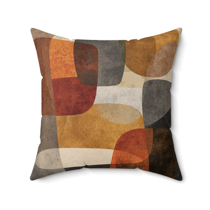 Clay Shape Harmony - Faux Suede Square Pillow