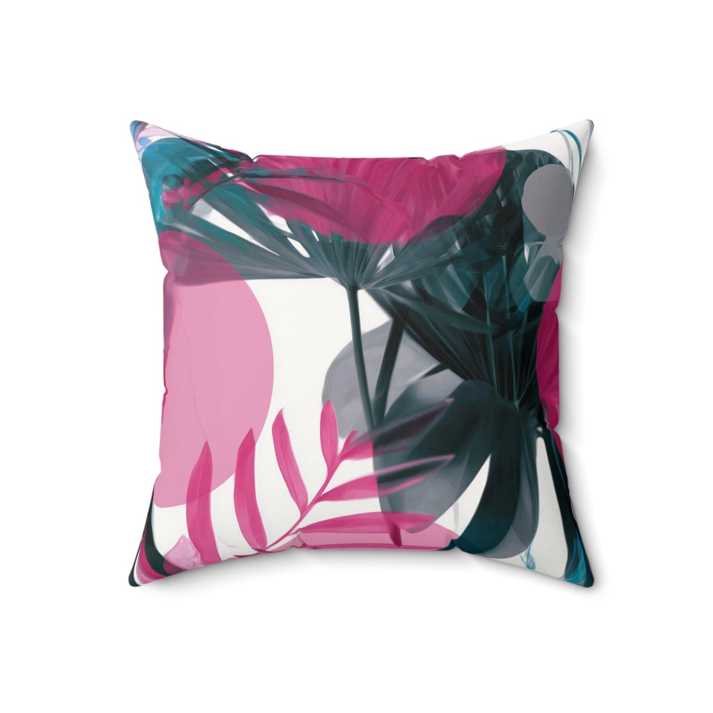 Tropical Fuchsia Mist - Faux Suede Square Pillow