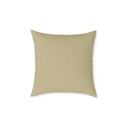 Pebble Scatter - Oat - Square Poly Canvas Pillow
