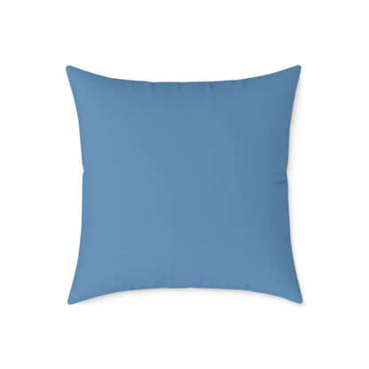 Blue Coastal Toile Garden - Square Poly Canvas Pillow
