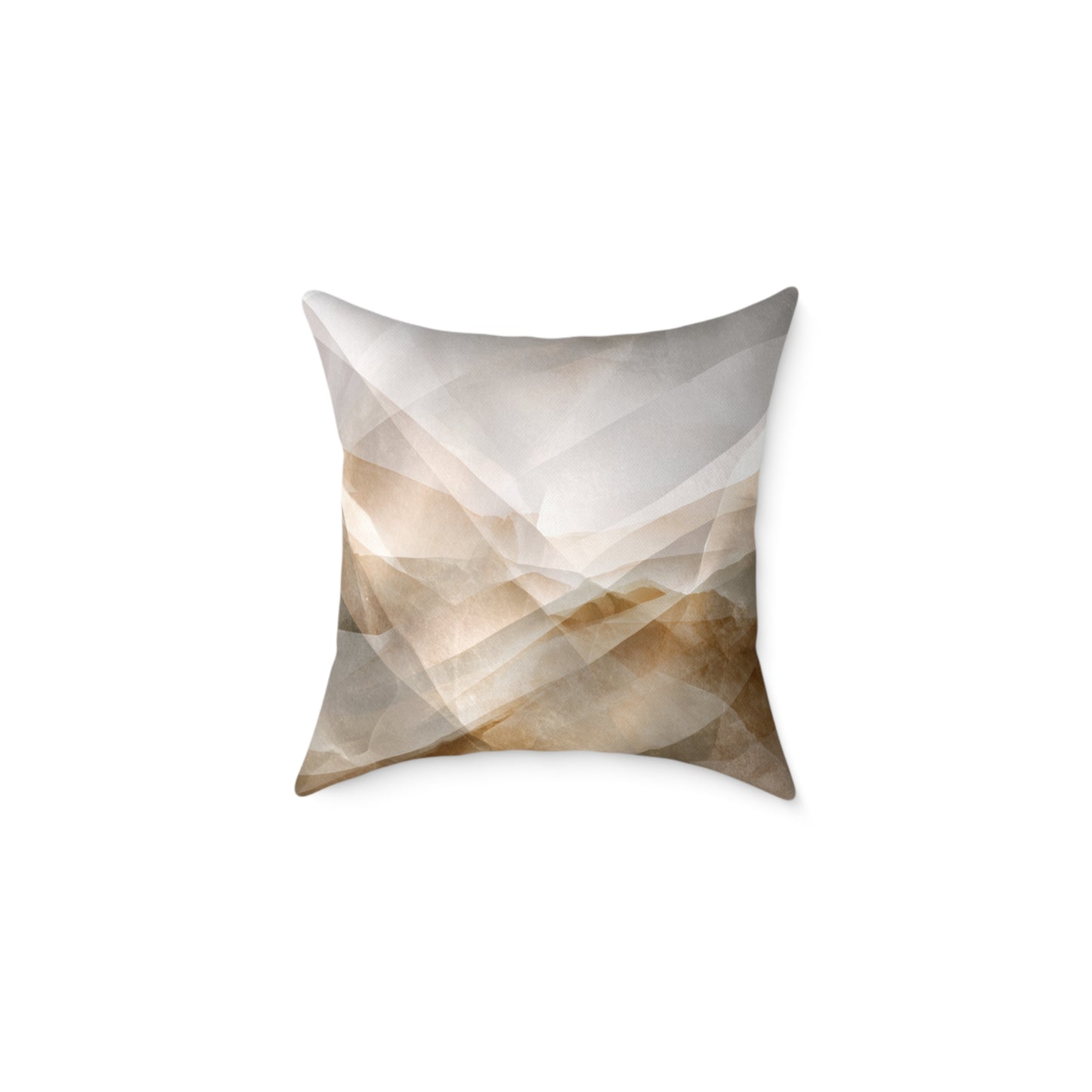 Earth Mist Shards - Square Poly Canvas Pillow