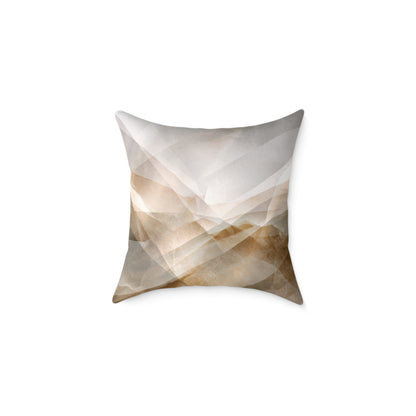 Earth Mist Shards - Square Poly Canvas Pillow