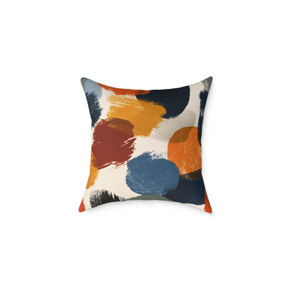 Rustic Painter’s Palette - Square Poly Canvas Pillow