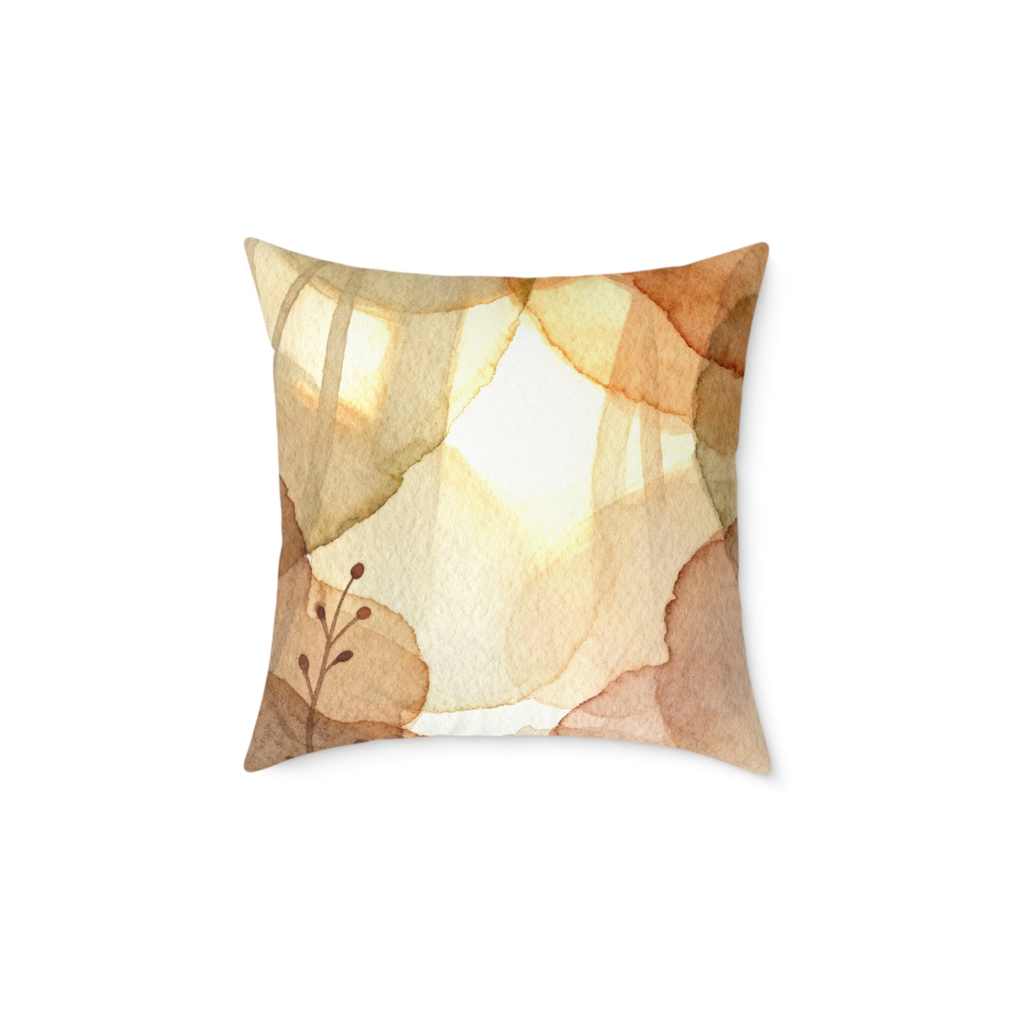 Autumn Glow Canopy - Square Poly Canvas Pillow