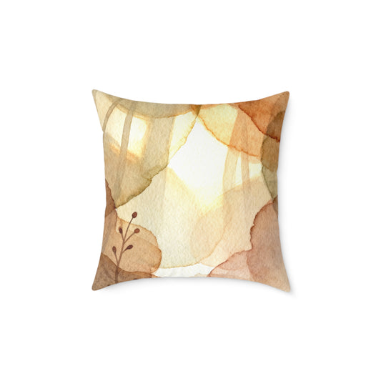 Autumn Glow Canopy - Square Poly Canvas Pillow