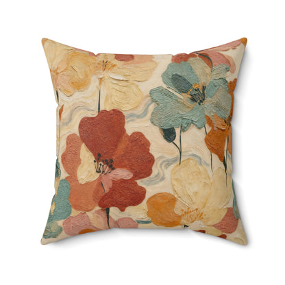 Autumn Bloom Tapestry - Spun Polyester Square Pillow