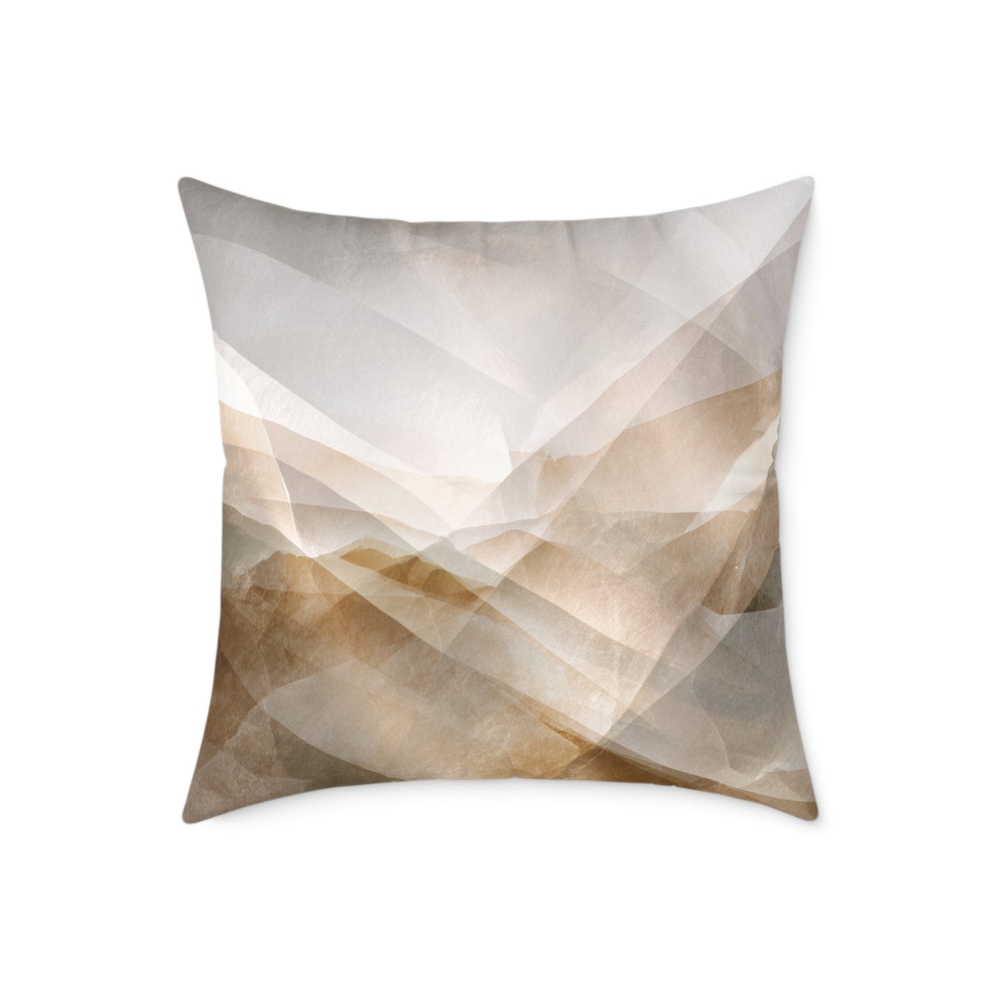 Earth Mist Shards - Square Poly Canvas Pillow