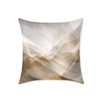 Earth Mist Shards - Square Poly Canvas Pillow