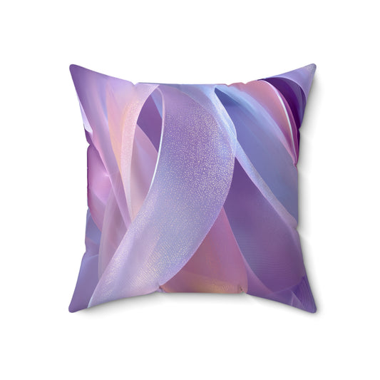 Lavender Silk Motion - Spun Polyester Square Pillow