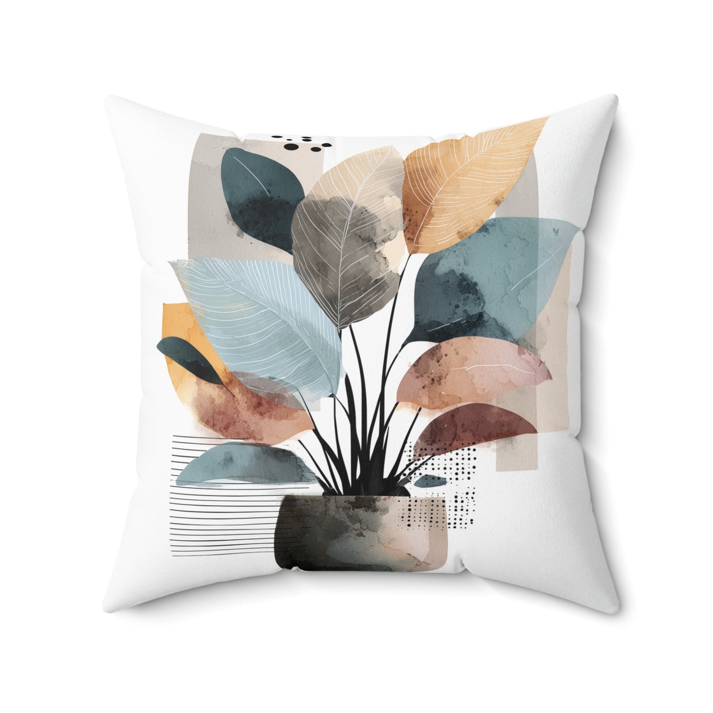 Sculpted Terra Arrangement - Spun Polyester Square Pillow