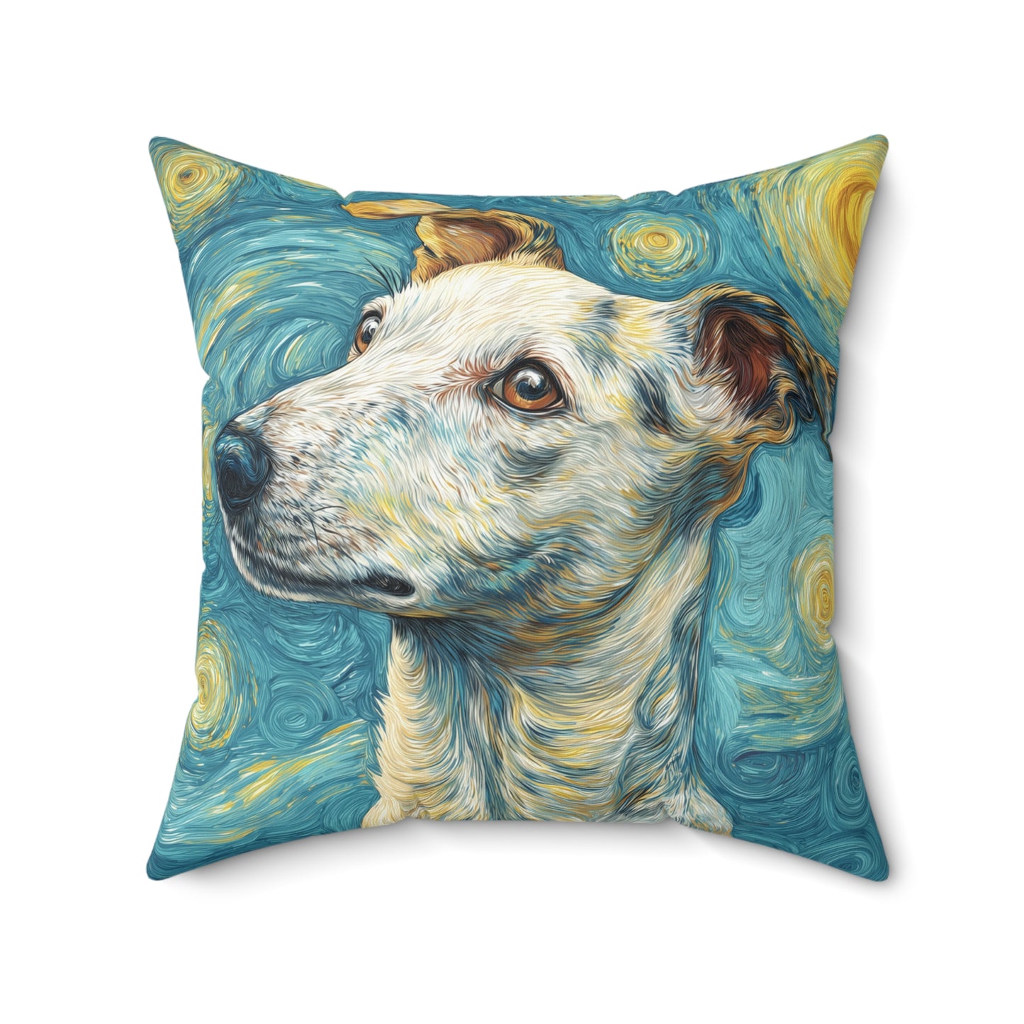 Celestial Whippet - Spun Polyester Square Pillow