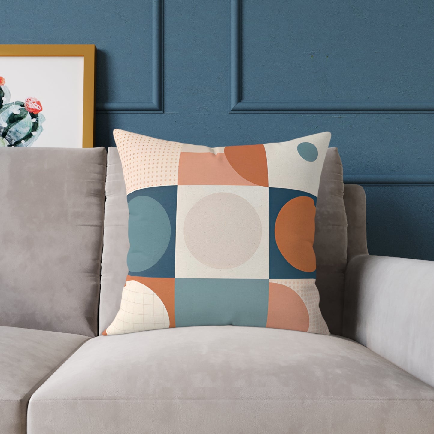 Mod Dot - Square Poly Canvas Pillow