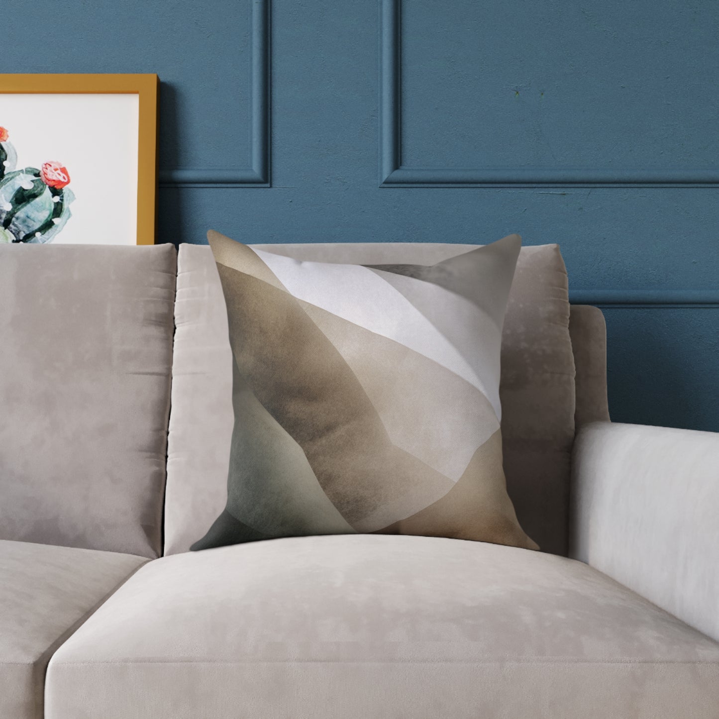Shadowed Drift Veil - Square Poly Canvas Pillow